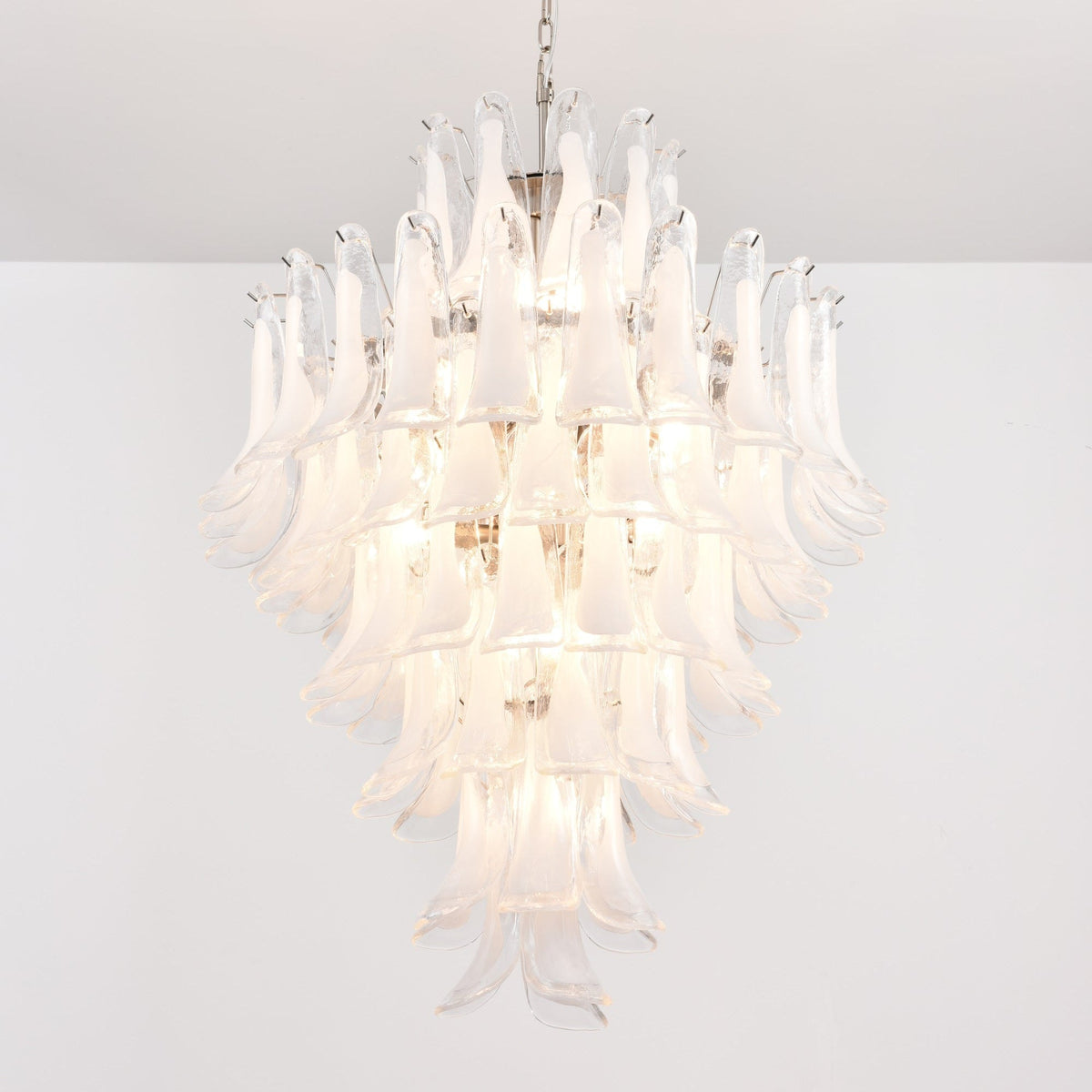 Eirivine Chandelier White Cloud Glass Petals