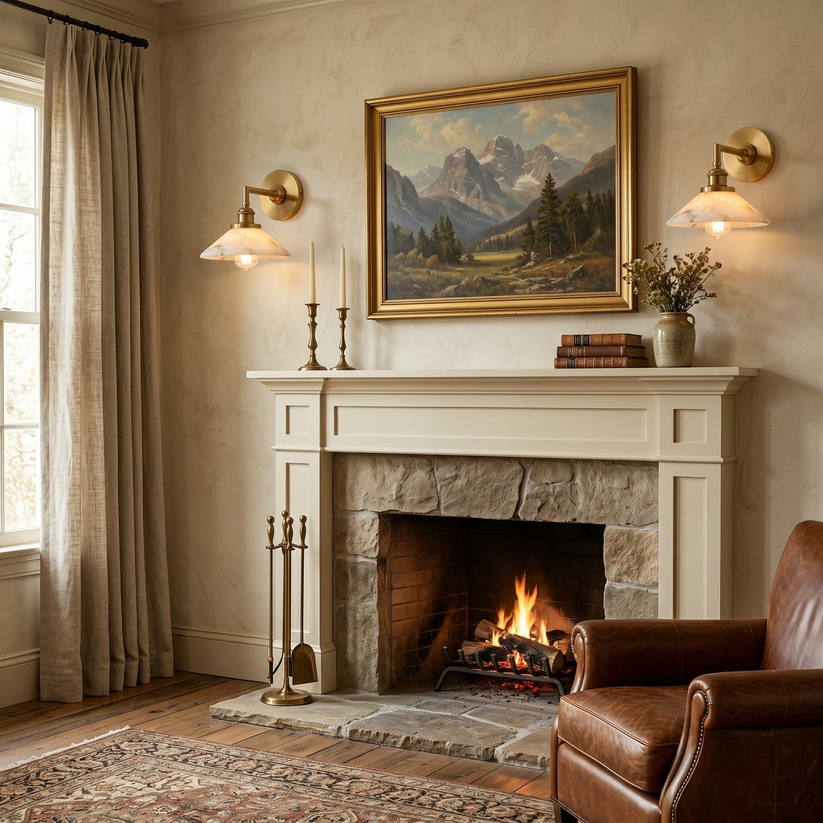 Nivenina Alabaster Wall Sconce