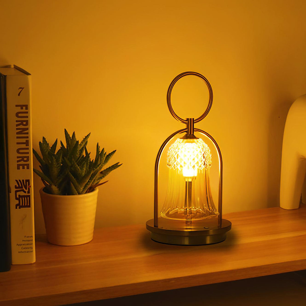 Bell Vintage Glass Table Lamp