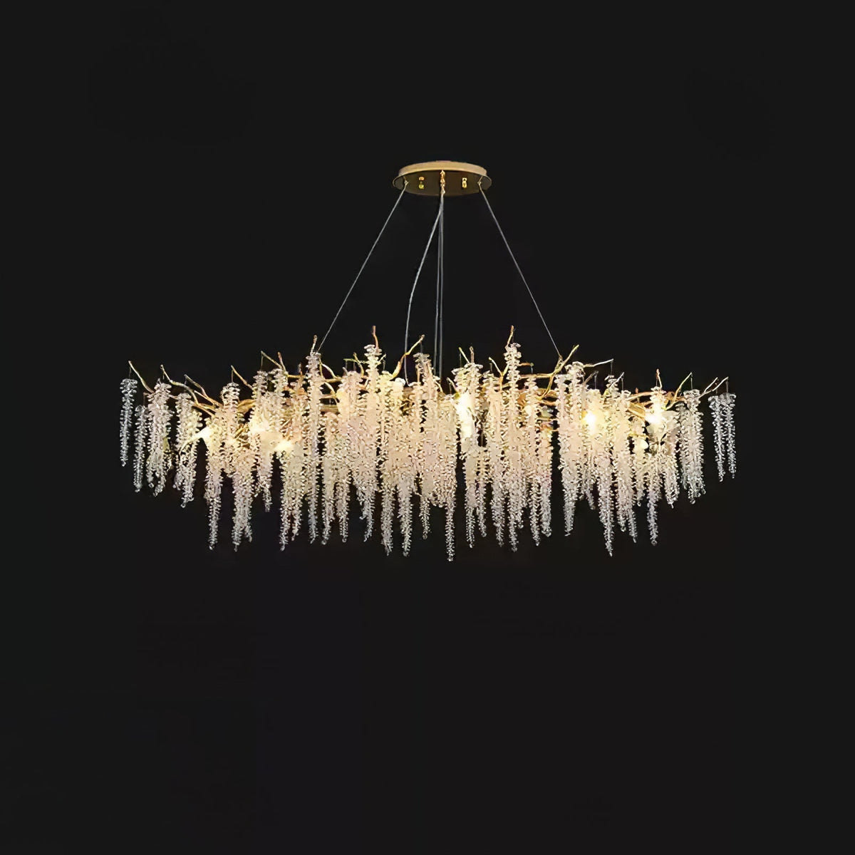 Elyivaine Chandelier Wisteria Flower Crystal