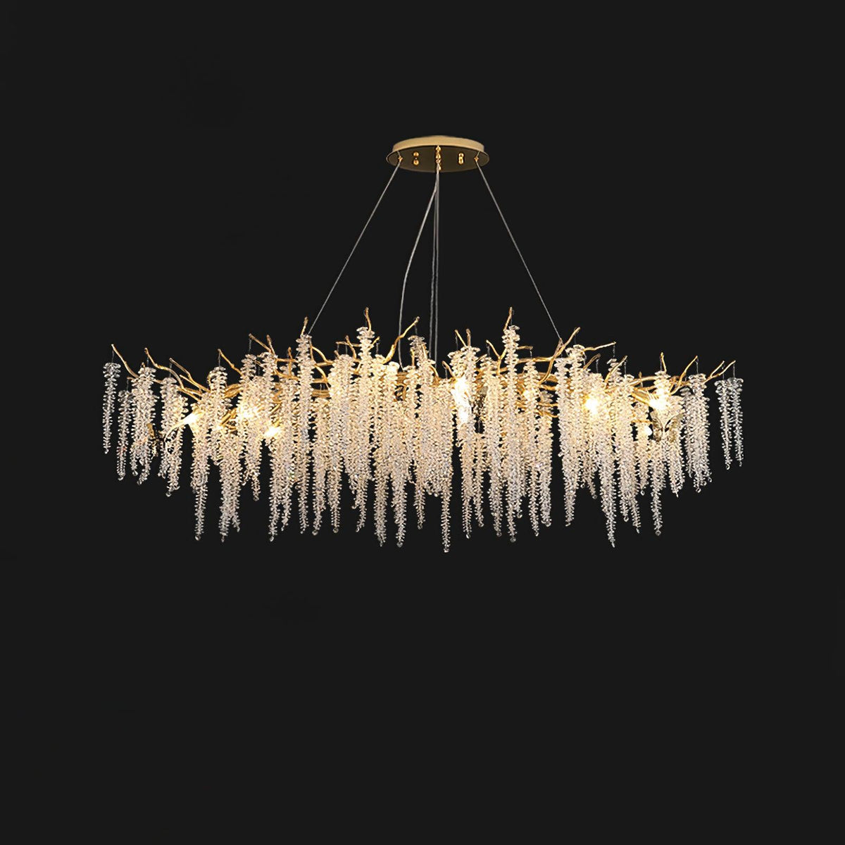 Elyivaine Chandelier Wisteria Flower Crystal