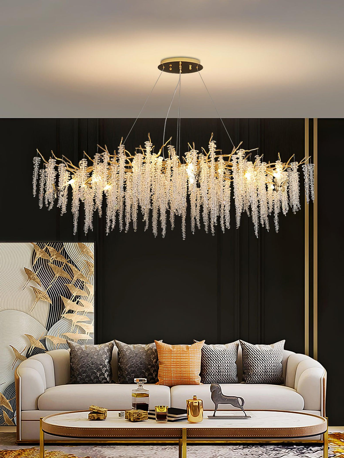 Elyivaine Chandelier Wisteria Flower Crystal