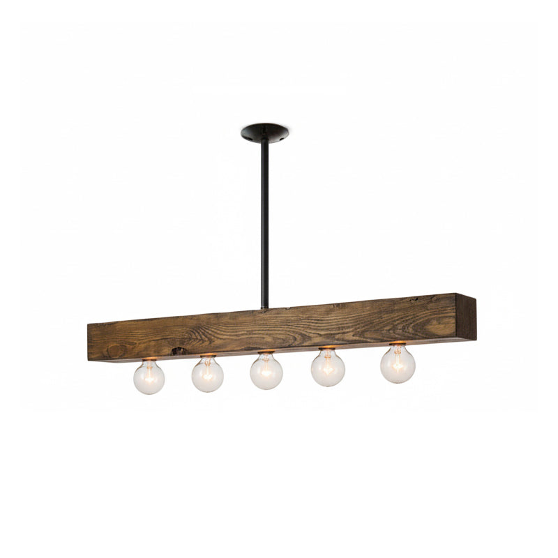 Kilo Wood Beam Island Chandelier