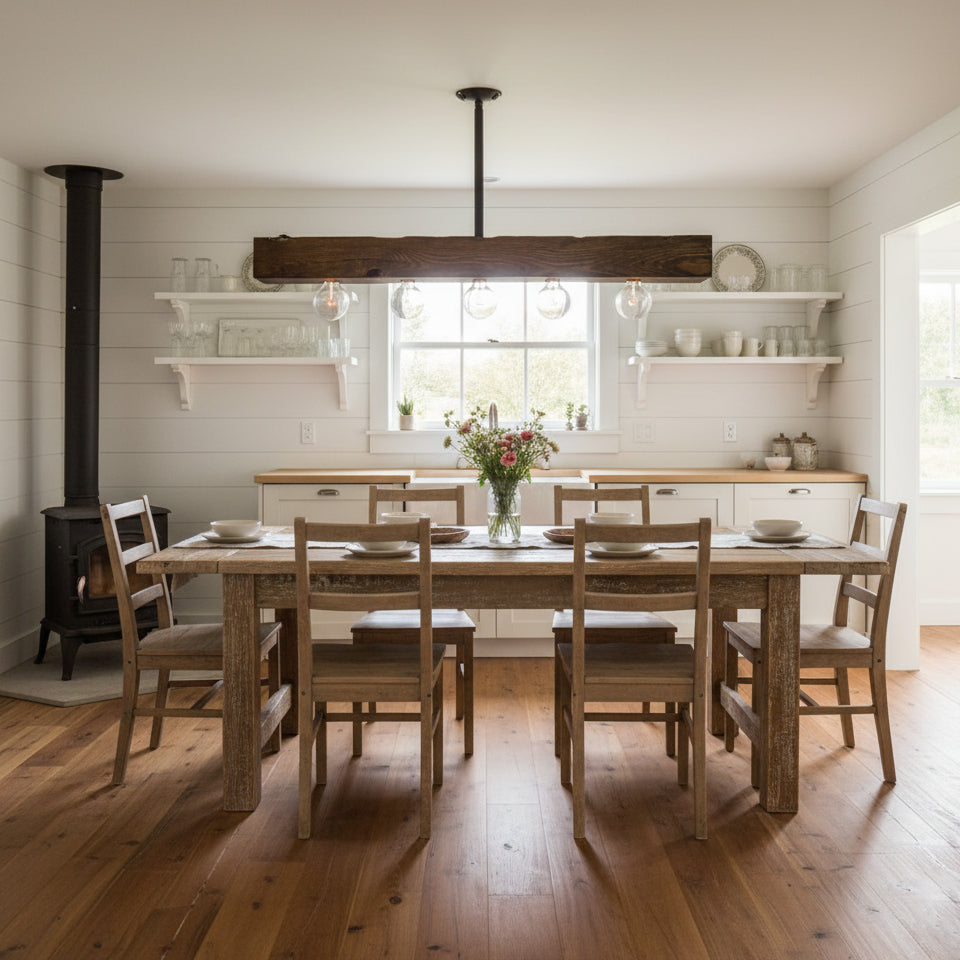 Kilo Wood Beam Island Chandelier