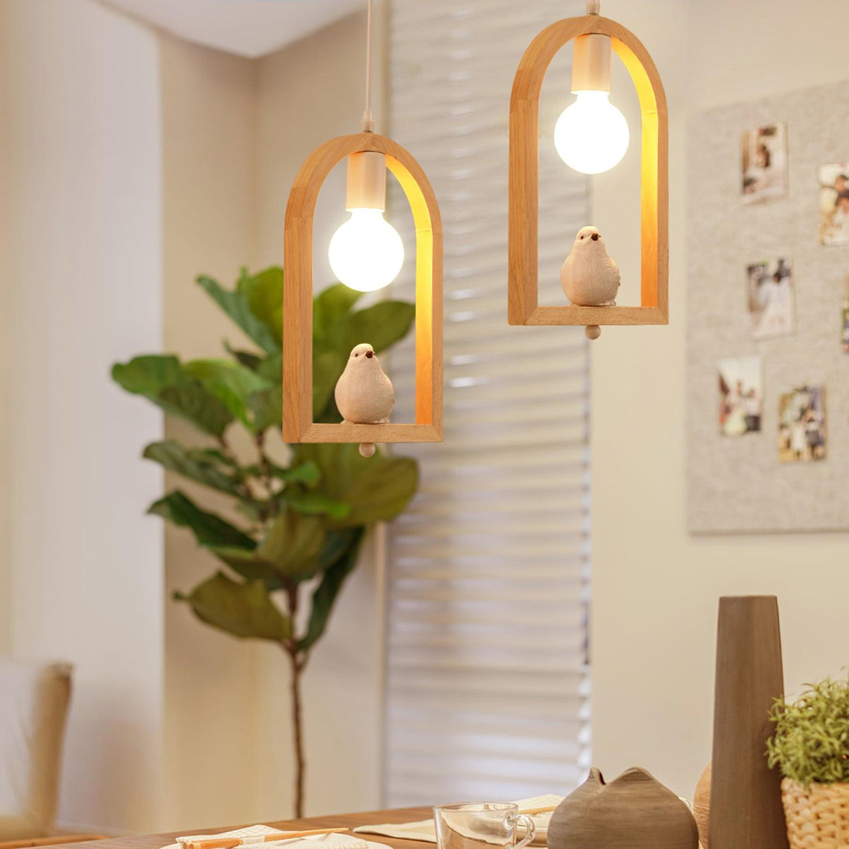 Ceda Wood Resin Pendant Light