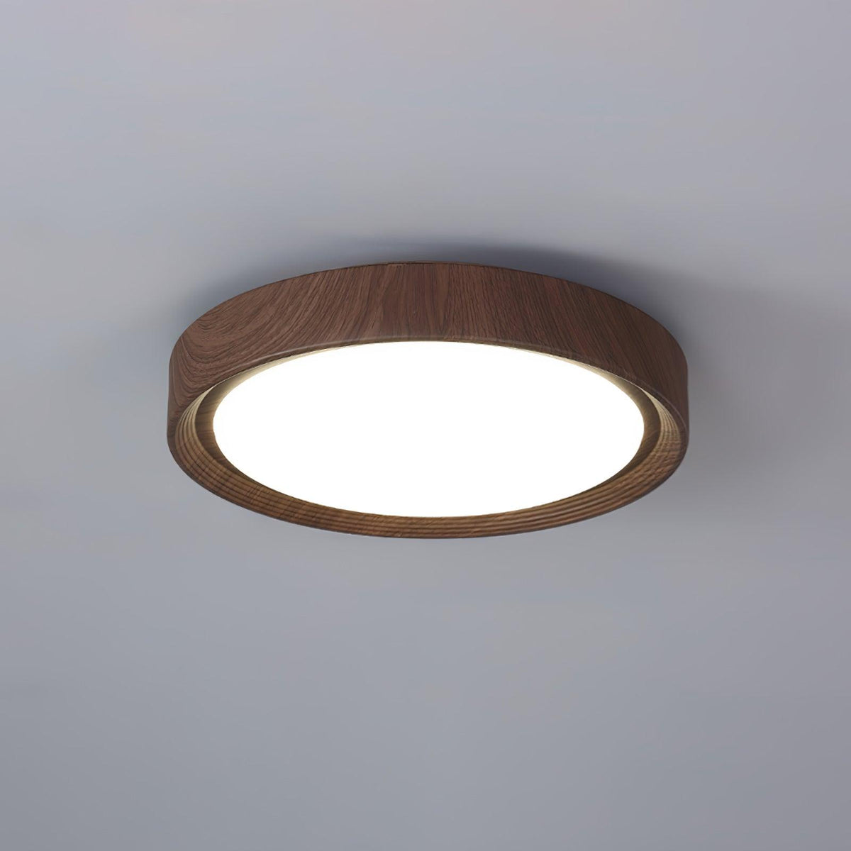 Silas Wood Grain Round Ceiling Light