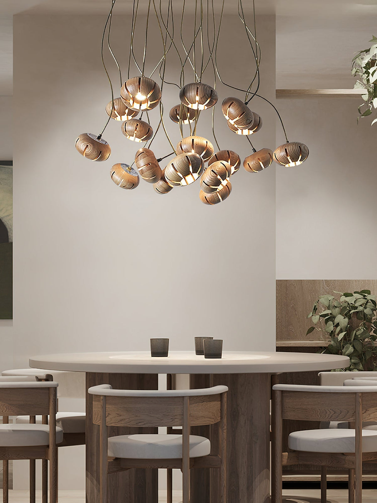 Zasorir Sculptural Marble Cluster Pendant Light
