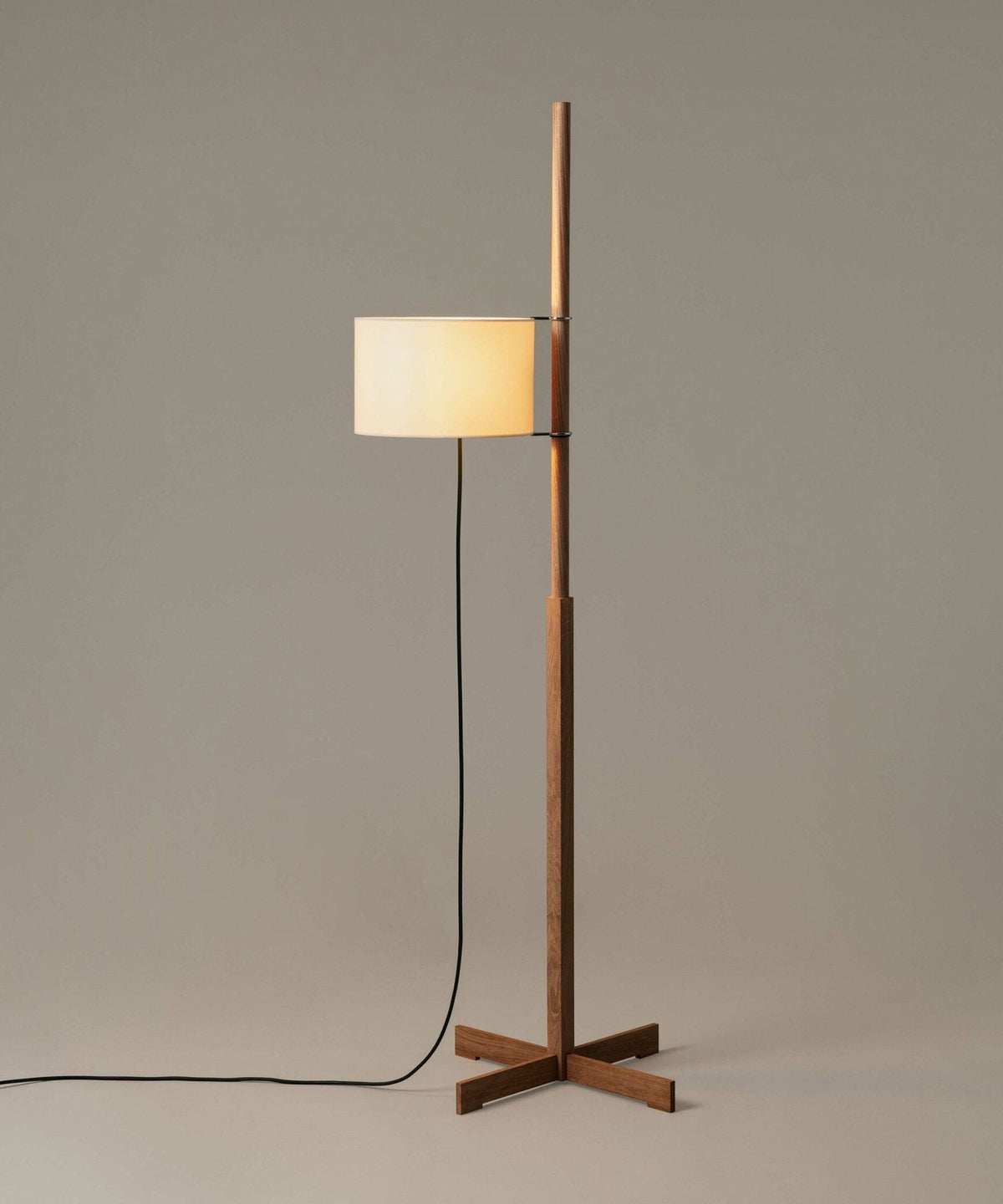Jex Wood Fabric Floor Lamp