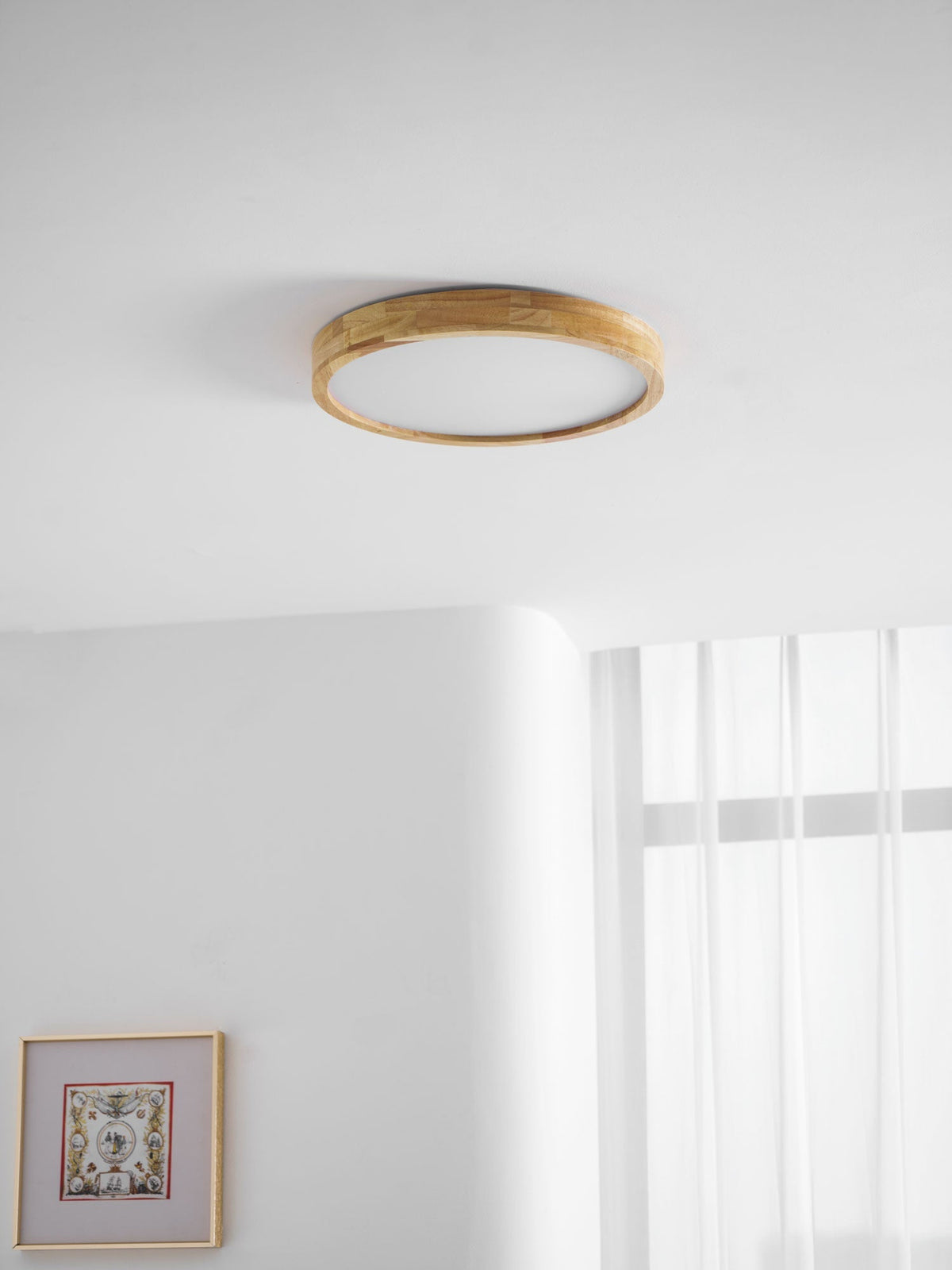 Weson Wooden Geometric Flush Mount Ceiling Light