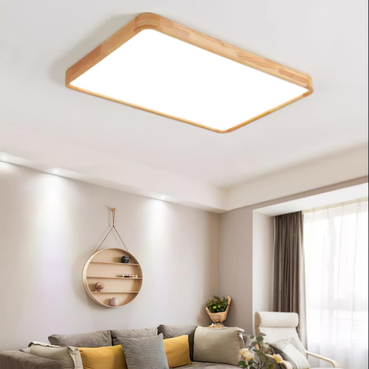 Damian Ceiling Light Wooden Geometric LED
