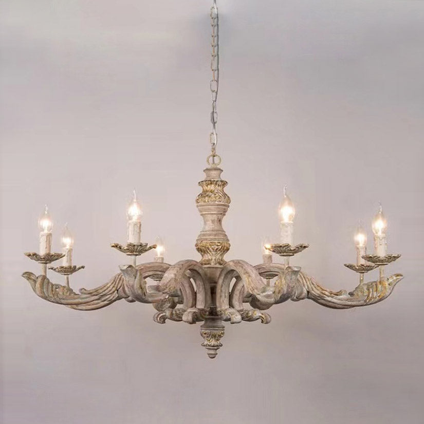 Vovynan Luxury Roman Column Wooden Chandelier