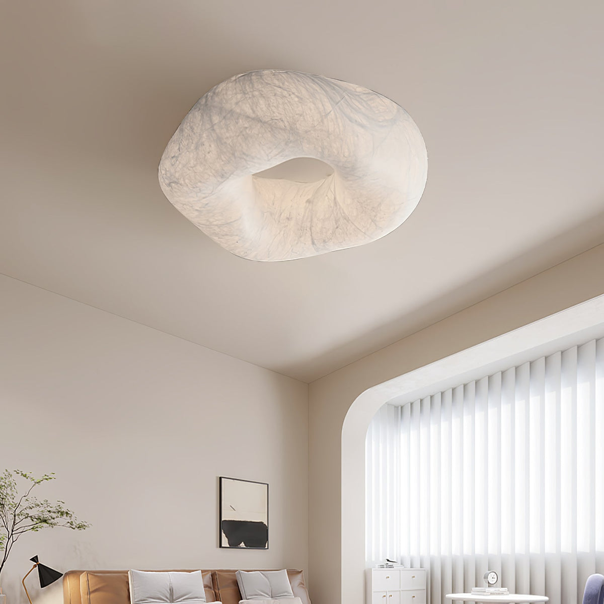 Calerelle Ceiling Lamp Cloud Shape Silk Elegant