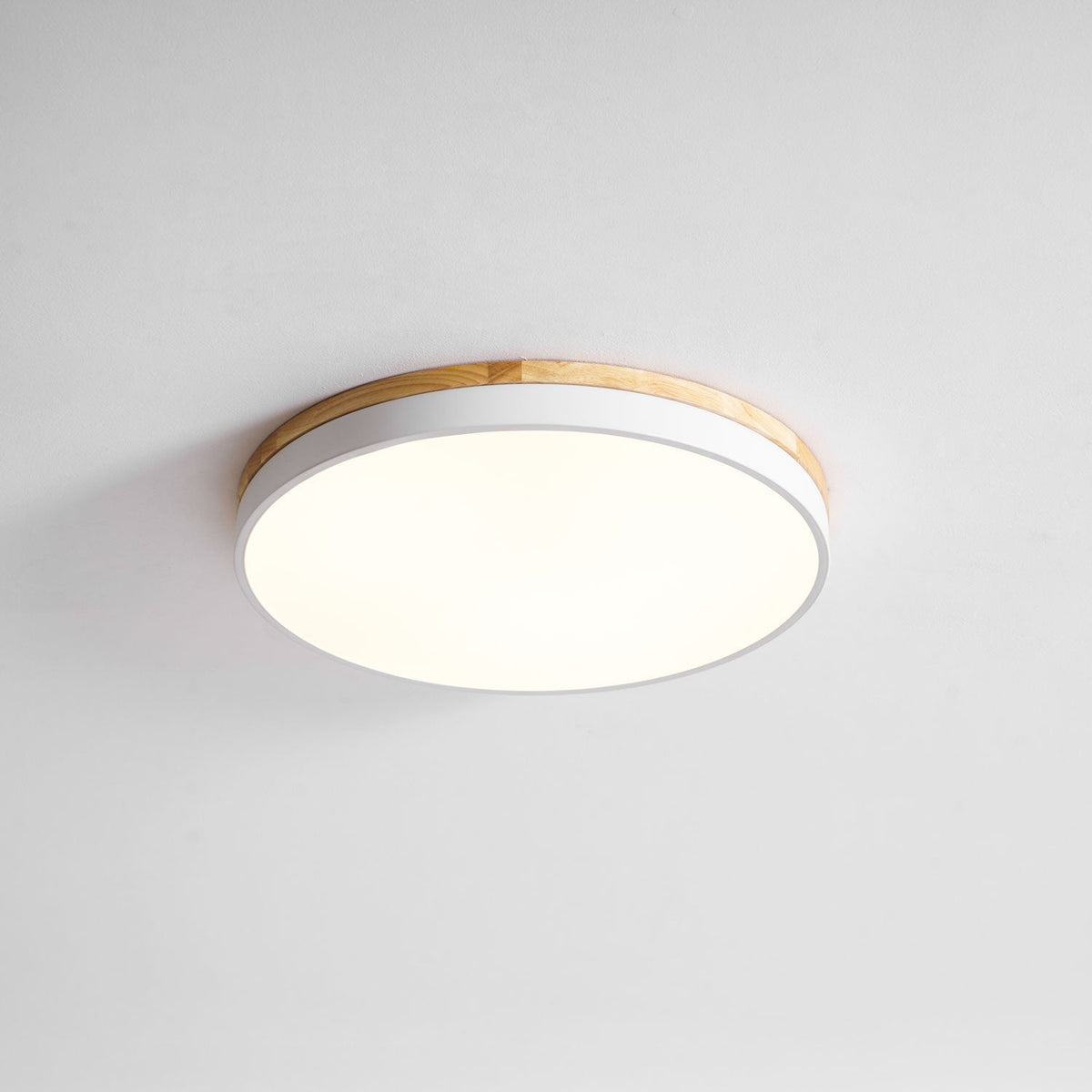 Folen Circular Wood Flush Mount Ceiling Light