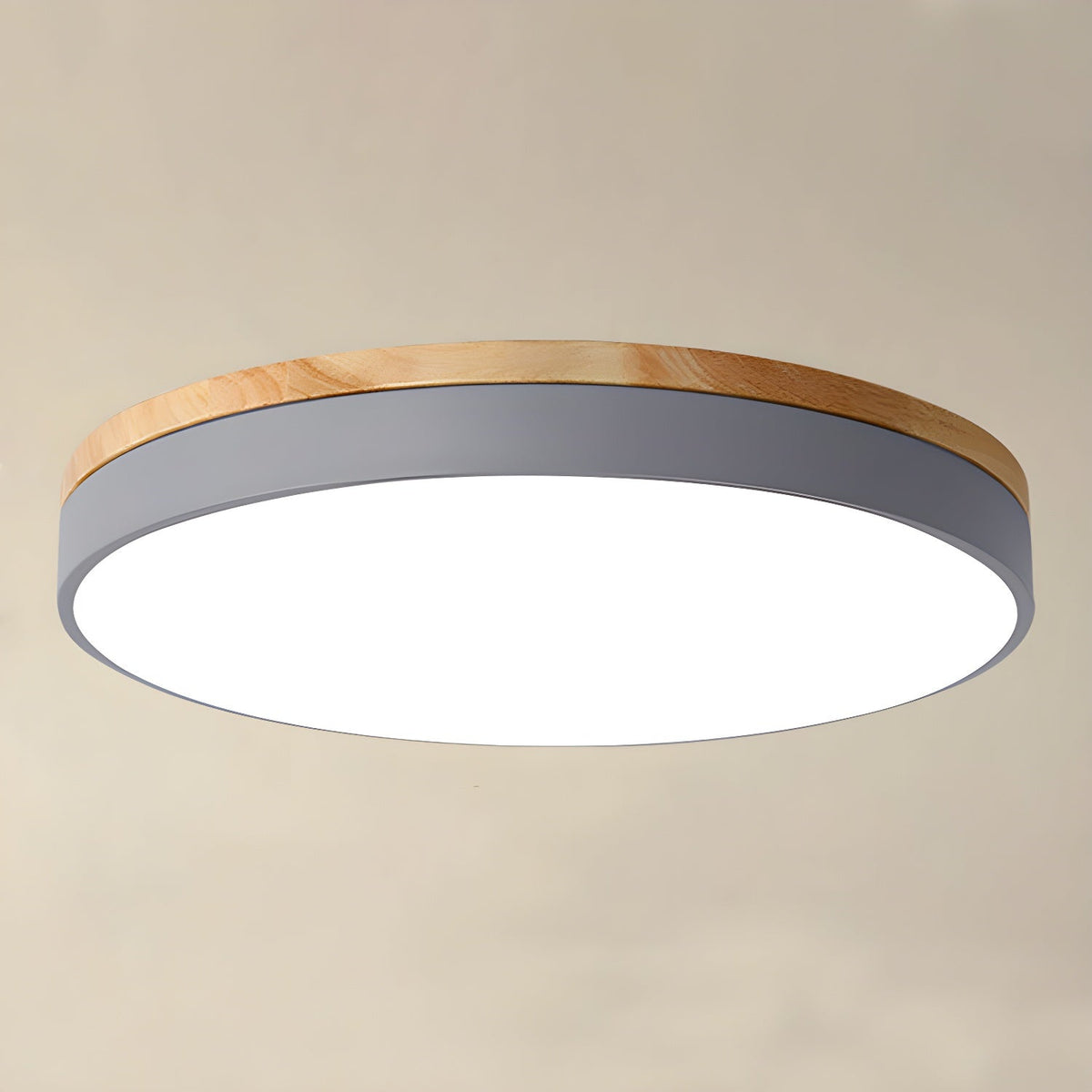 Folen Circular Wood Flush Mount Ceiling Light