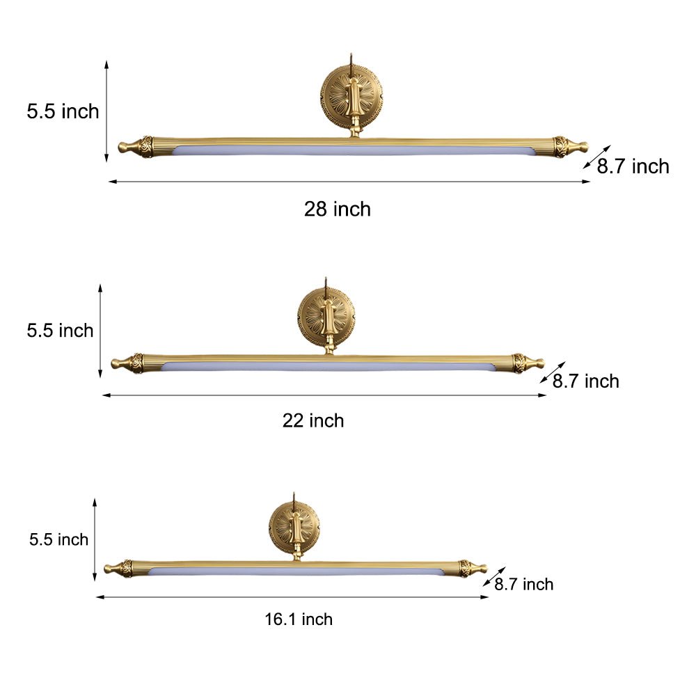 Antique Gold 180° Rotatable LED Bathroom Vanity Light with Adjustable Ambiance - Lamp Outdoor