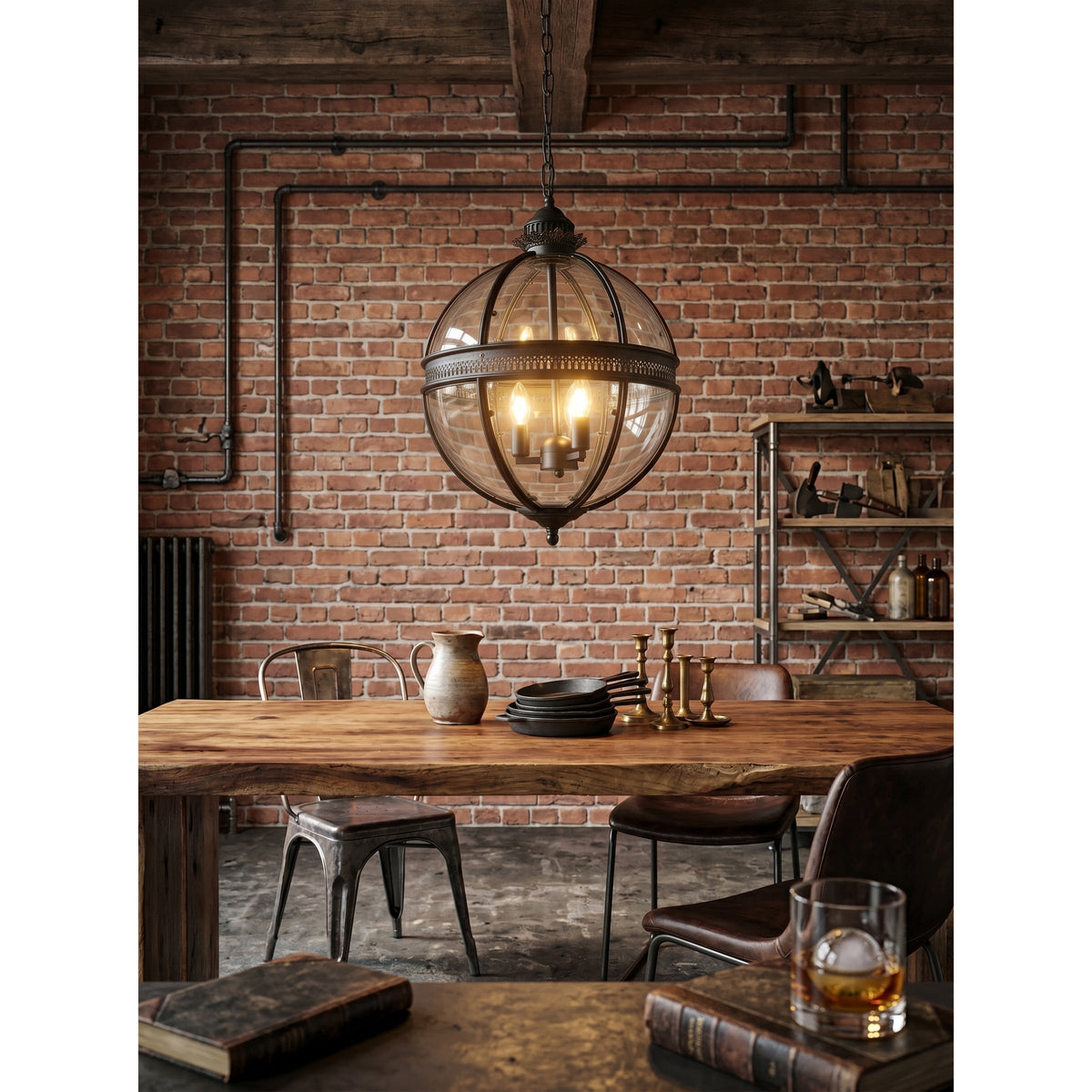 Voby Glass Linear Pendant Light