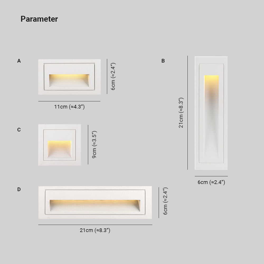Ray Modern Metal Square Outdoor Deck Step Light - Lamp Outdoor