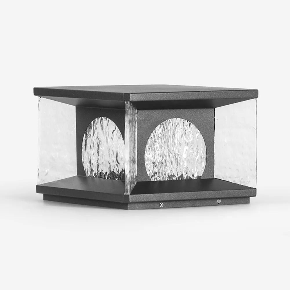 Ray Modern Transparent Rectangular Metal Glass Outdoor Floor Lamp - Lamp Outdoor