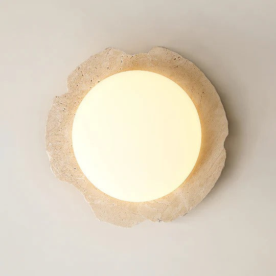 Nimbe Halo Travertine Ceiling Light