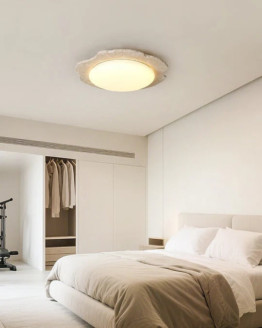 Nimbe Halo Travertine Ceiling Light