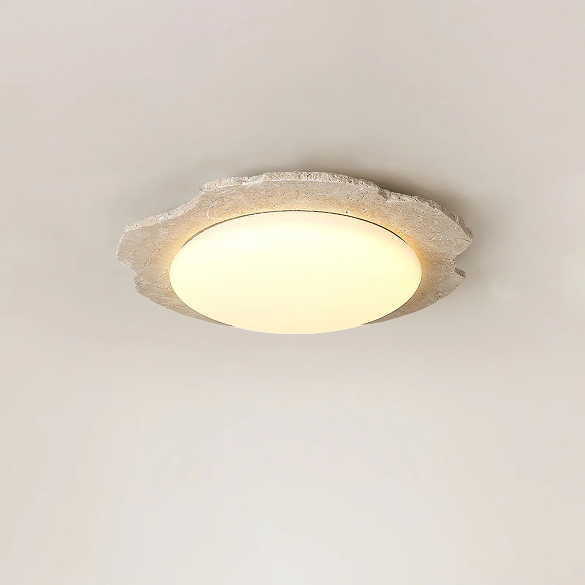 Nimbe Halo Travertine Ceiling Light