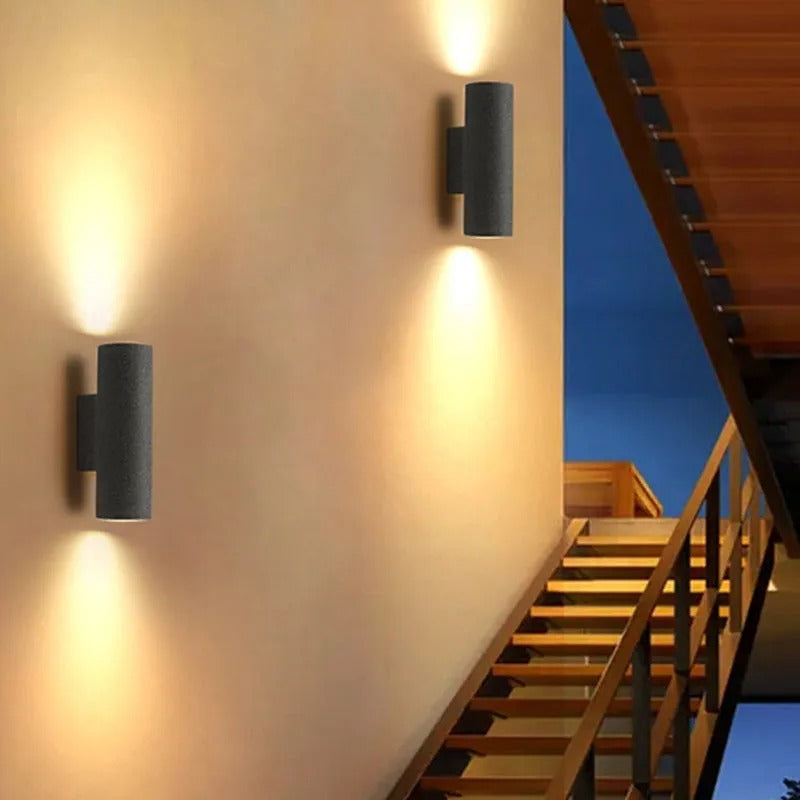 Ray Minimalist Cylindrical LED Outdoor Wall Lamp Cement Garden Corridor - Lamp Outdoor