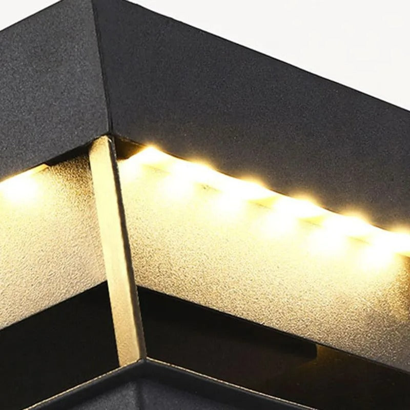 Ray Post Modern Solar Square Metal LED Outdoor Light - Lamp Outdoor