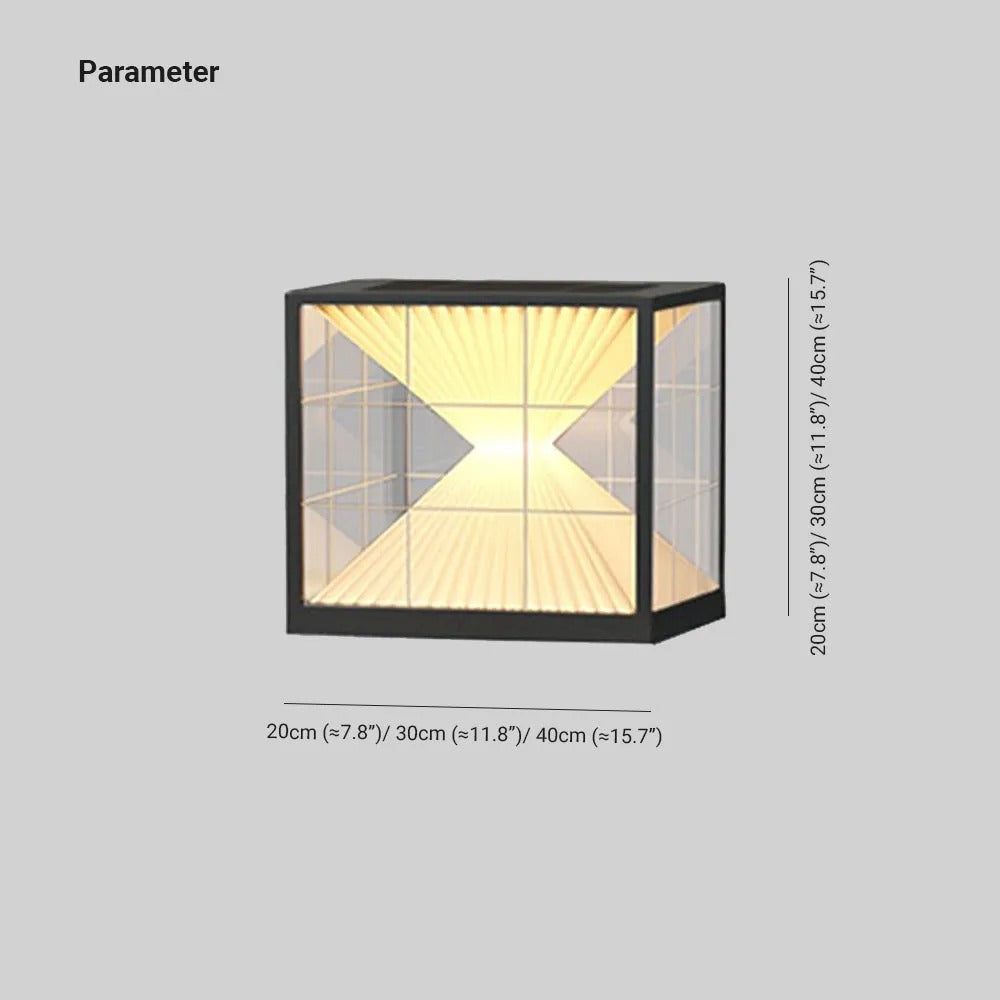 Ray Modern Pyramid Shape Metal Outdoor Floor Lamp - Lamp Outdoor