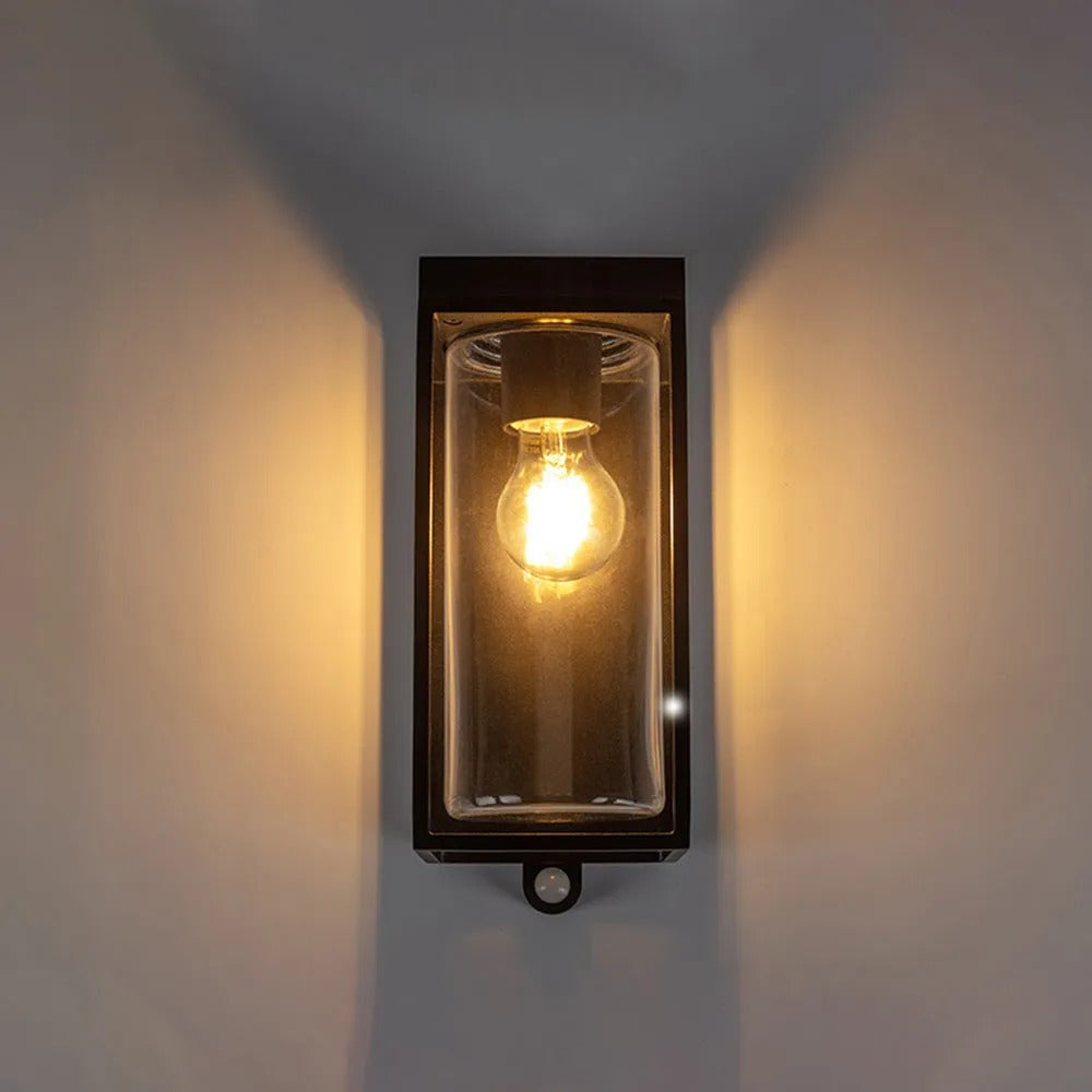 Ray Modern Rectangular Solar Waterproof Metal Glass Outdoor Wall Lamp - Lamp Outdoor