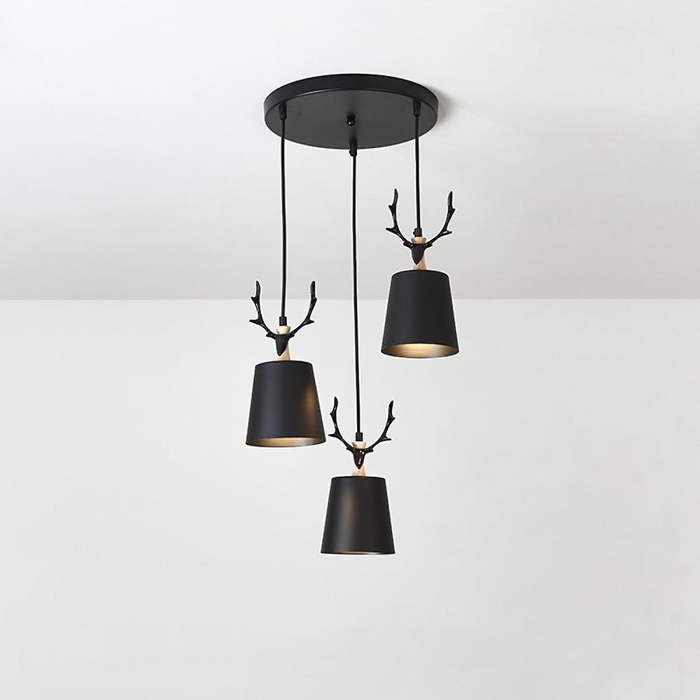 3-light Antler Design LED Classic Chandelier Pendant Light Hanging Lamp - Lamp Outdoor
