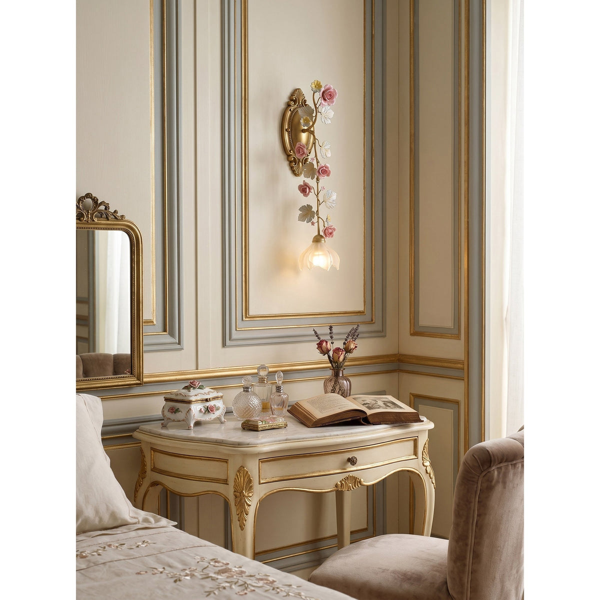 Zaya Floral Vine Shaped Indoor Wall Light