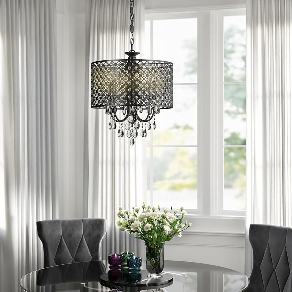 Electroplated Metal Crystal LED Country Chandeliers Kitchen Pendant Light - Lamp Outdoor