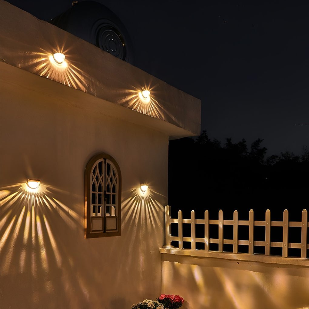 4 Pcs Solar Stair Lights Outdoor Step Lights LED Garden Lights Wall Mounted Lights - Lamp Outdoor