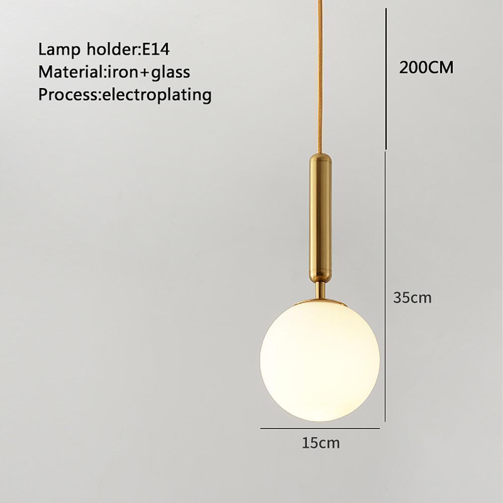 Glass Ball Shaped LED Electroplated Modern Pendant Lights Island Light - Lamp Outdoor