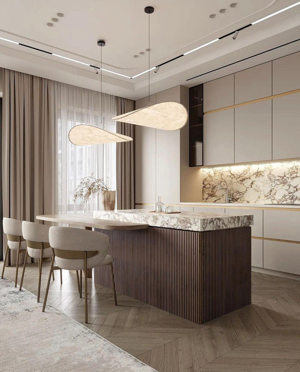 Twist Pendant Contemporary Swag Light