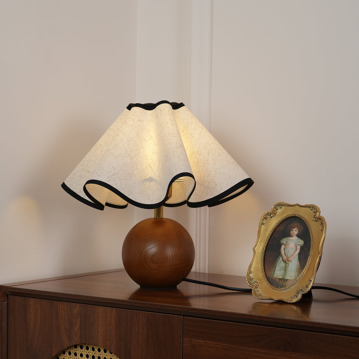 Kalion Wood Fabric Table Lamp