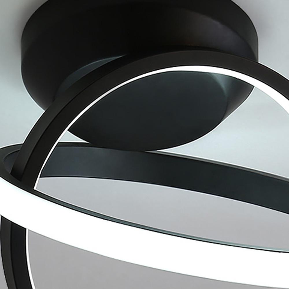 Creative Circles LED Black Modern Ceiling Lights Flush Mount Lighting - Lamp Outdoor