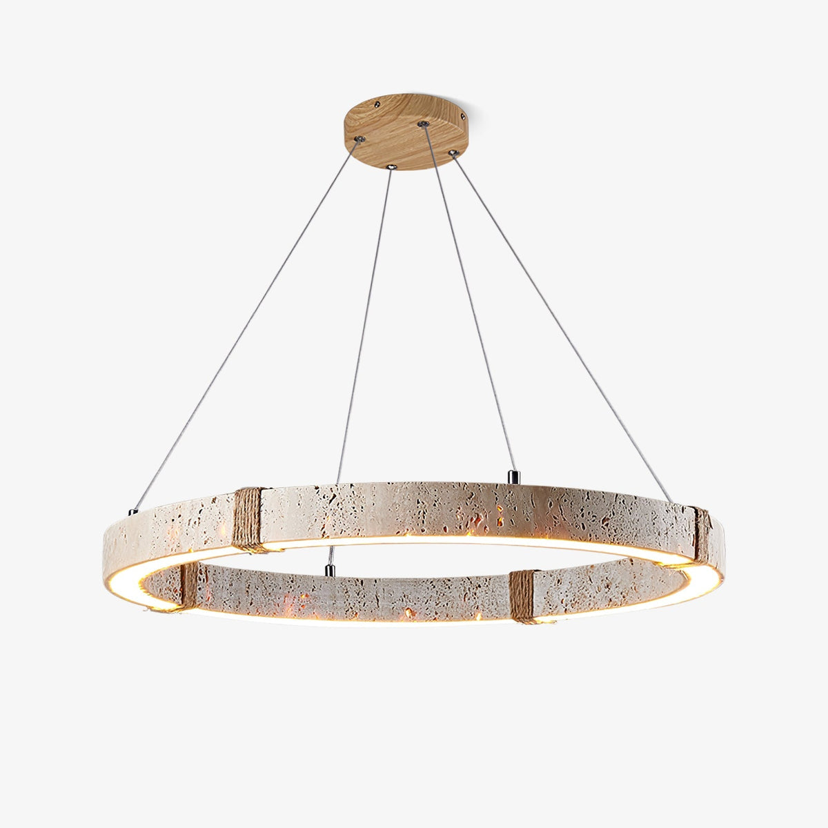 Evijo Circle Travertine Pendant Light