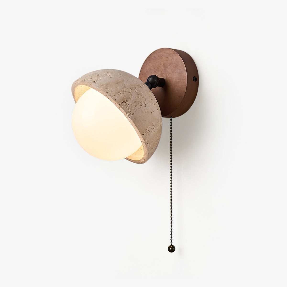 Cavix Arc-Shaped Travertine Wall Light