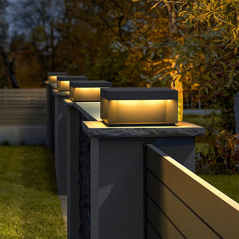 Ray Outdoor Post Lamps Modern Square Solar - Lamp Outdoor