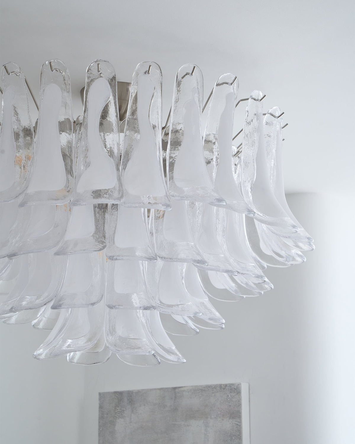 Celenira Ceiling Lamp Clear Glass Wave Layered Elegant