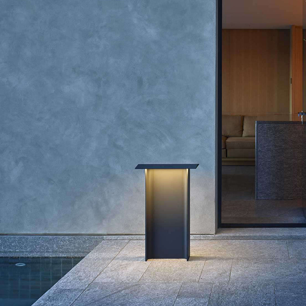 Ray Modern Metal Rectangular Solar Outdoor Path Light - Lamp Outdoor