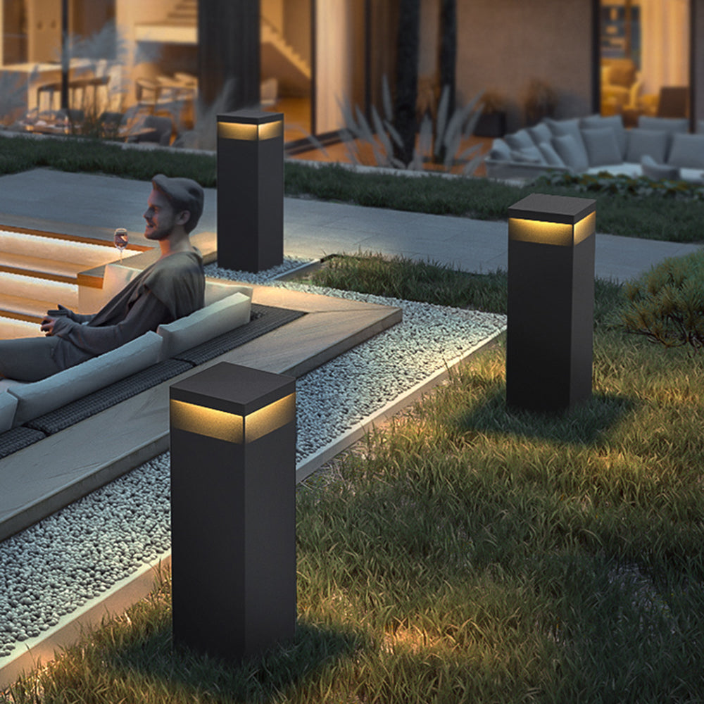 Ray Metal Rectangular Solar Outdoor Path Light - Lamp Outdoor