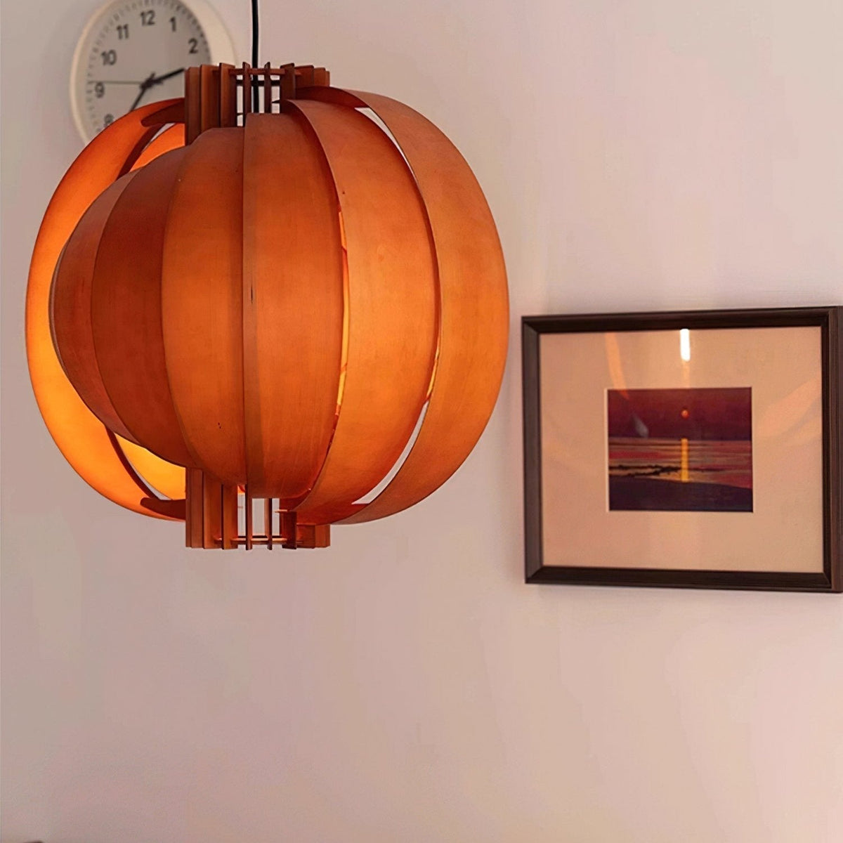 Ivraeus Premium Elegance Ring Wood Pendant Light