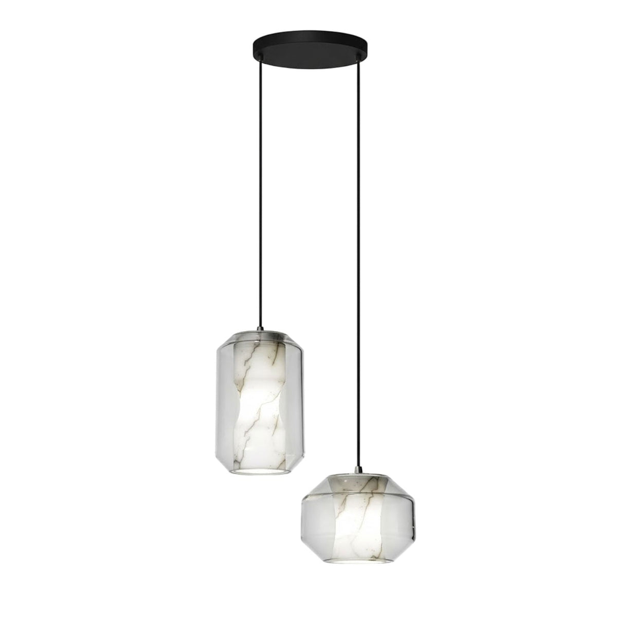 Yikia Alabaster Glass Cylinder Pendant Light