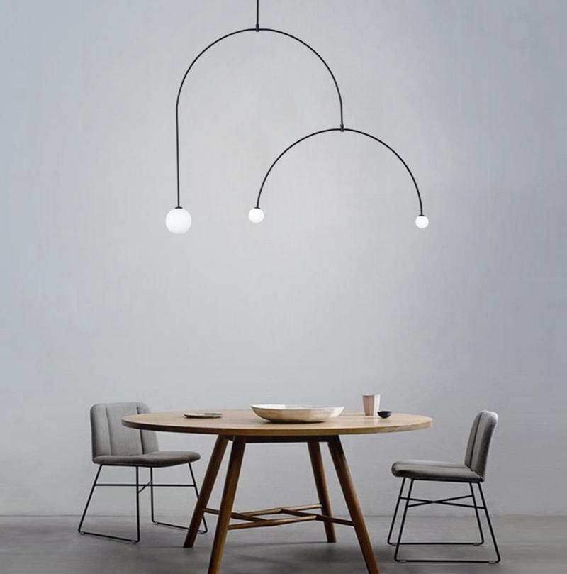 Viraiseon Chandelier Mobile Black Minimalist