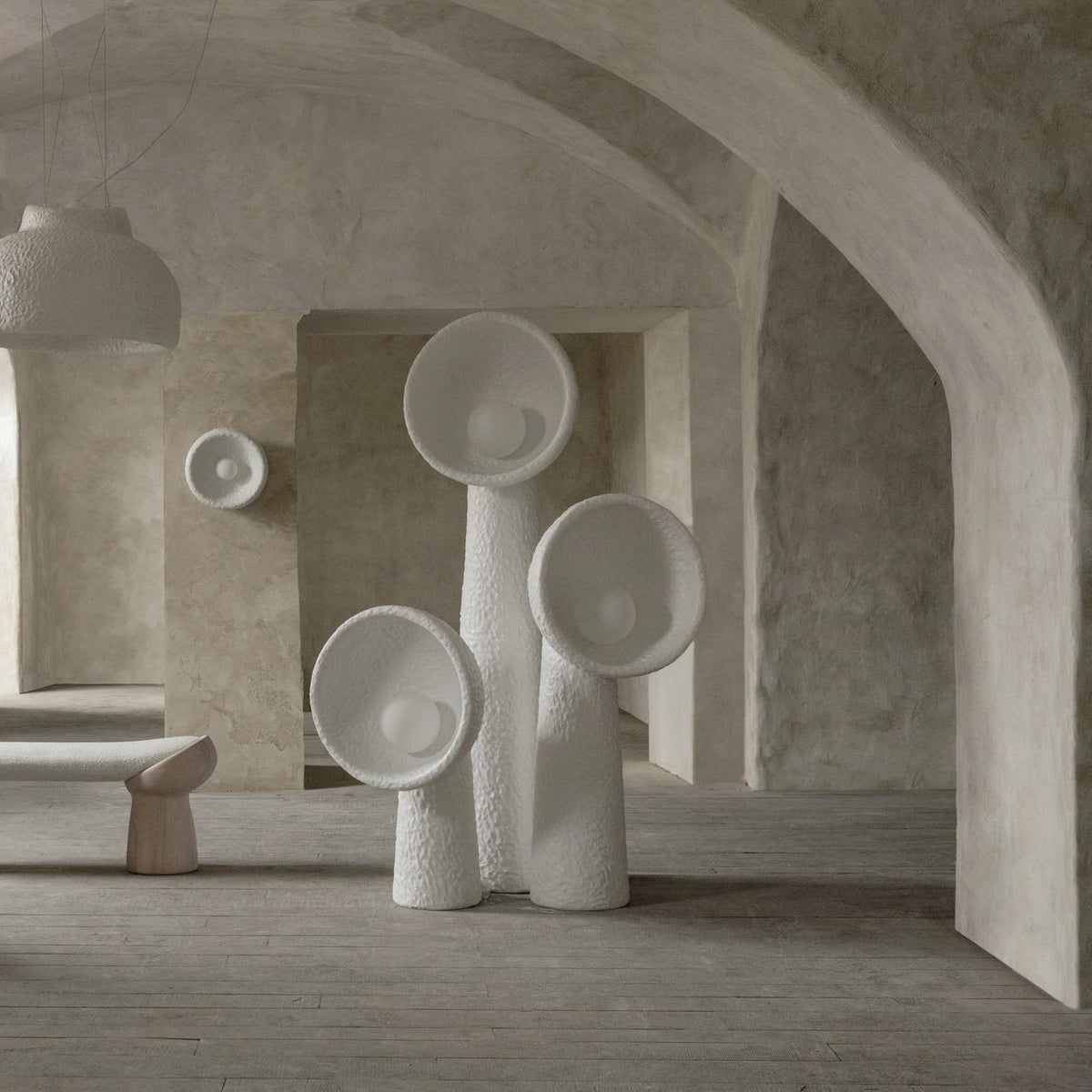 Ernionis Textured Ceramic Floor Lamp
