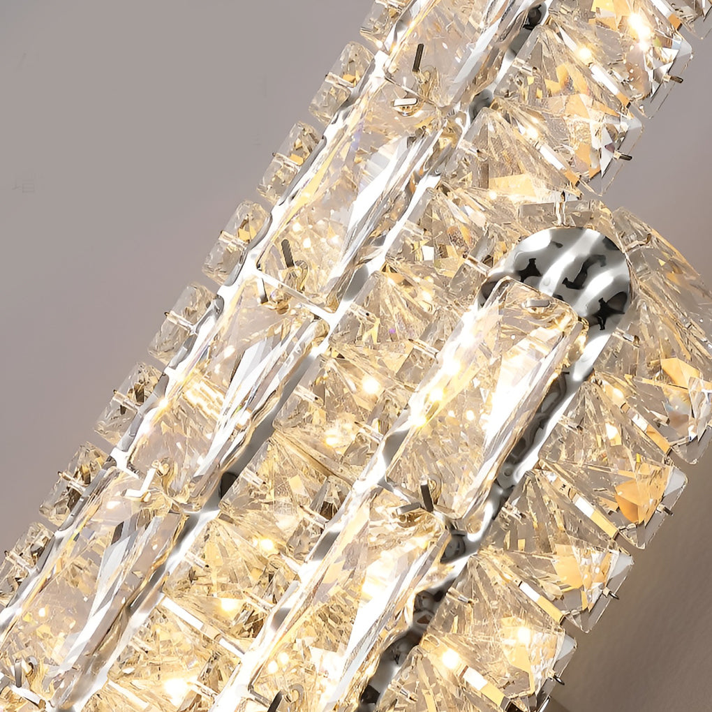 Double Strip Three Step Dimming Light LED Crystal Modern Wall Lamp Wall Sconce Lighting - Lamp Outdoor