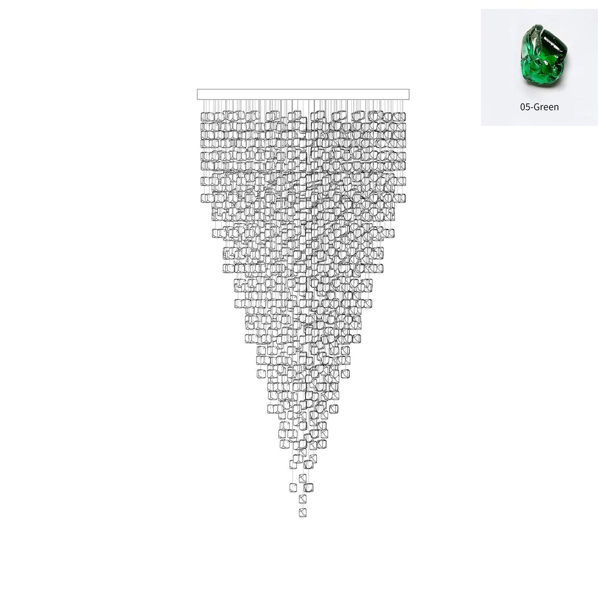 Belora Postmodern Luxury Stone Crystal Chandelier