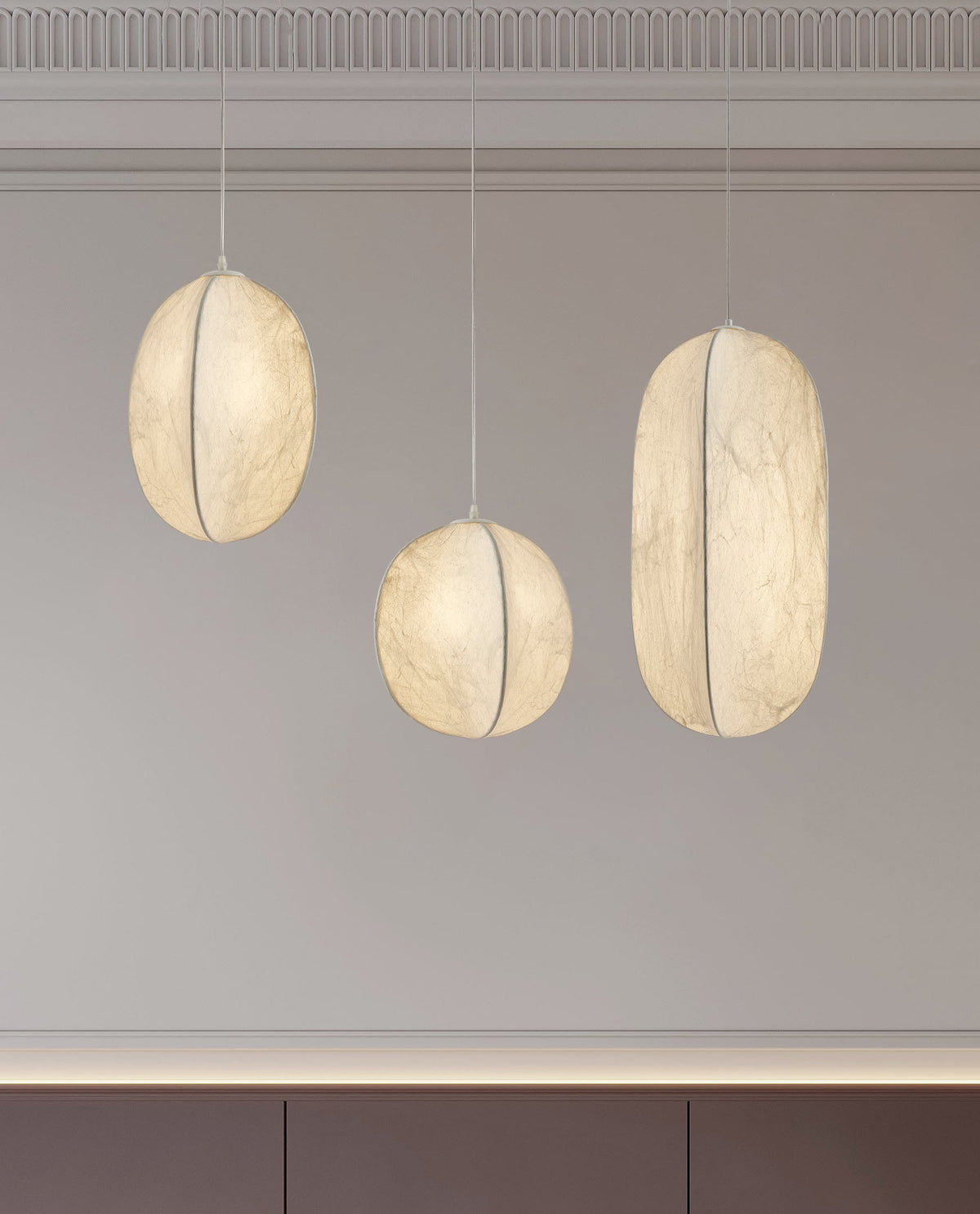 Dune Minimalist Silk Pendant Lamp
